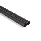 China Factory Customized Machine Braided 3k Braided Carbon Fiber Round Tube Black with Twill Weave