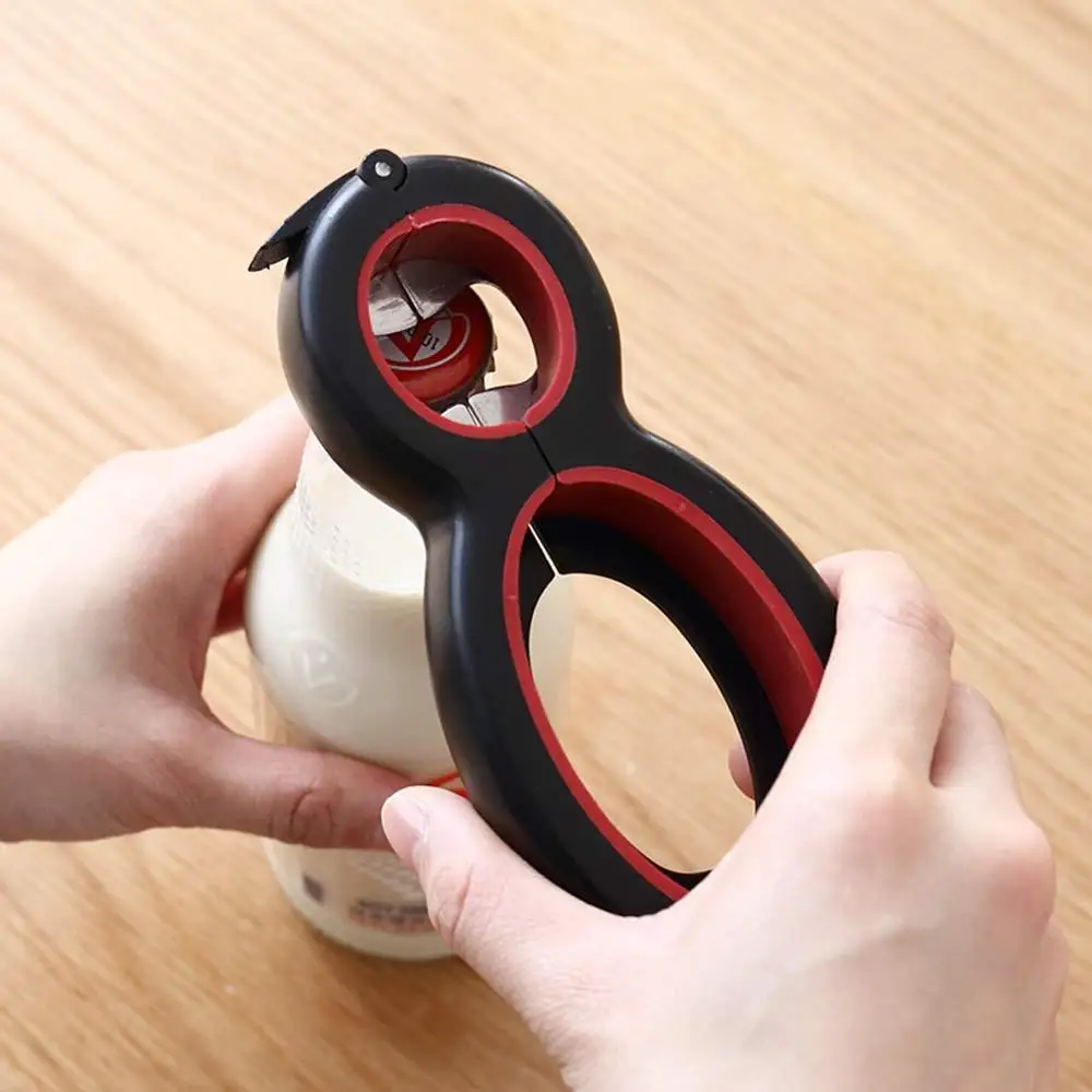Portable function multi function 6-in-1 can beer bottle opener all in one, Red and black
Portable function multi function 6-in-1 can beer bottle opener all in one, Red and black