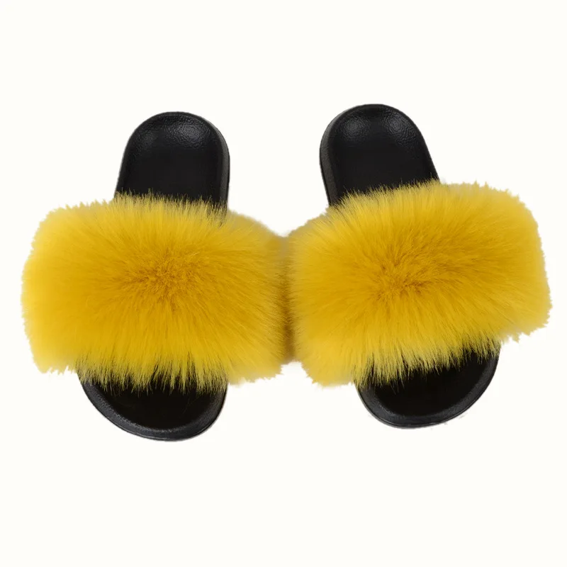 Fashion plush slippers women's fox hair women's sandals flat bottom wear-resistant one line slipper
Fashion plush slippers women's fox hair women's sandals flat bottom wear-resistant one line slipper