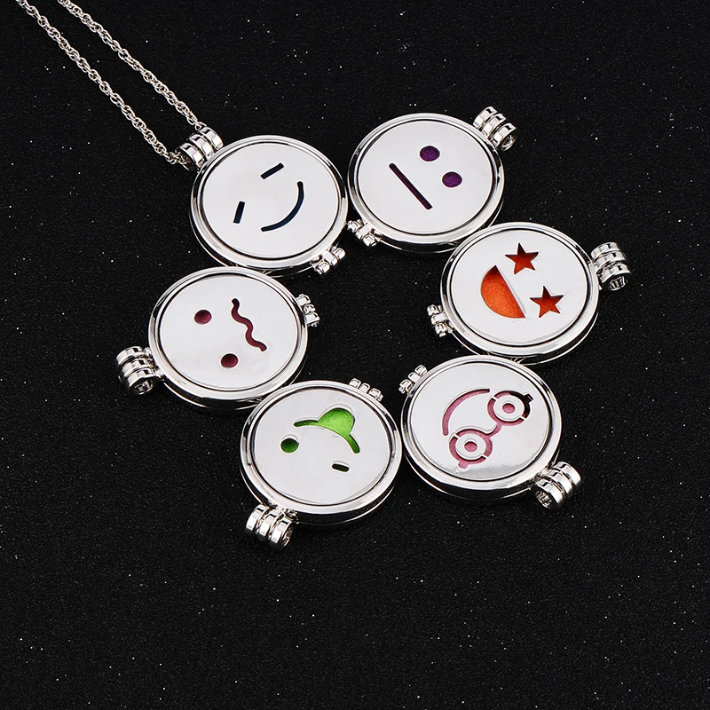 Trendy Emoticons Glow In The Dark Jewelry Circular Pendant Essential Oil Aromatherapy Necklace
Trendy Emoticons Glow In The Dark Jewelry Circular Pendant Essential Oil Aromatherapy Necklace