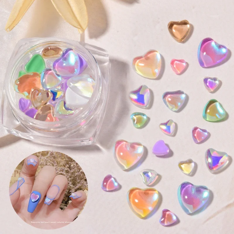 20pcs Nail Art Size Mixed Love Macaron Candy Fluorescent Rhinestone Magic Crystal Peach Heart Nail Diamond Decorations, As shown
20pcs Nail Art Size Mixed Love Macaron Candy Fluorescent Rhinestone Magic Crystal Peach Heart Nail Diamond Decorations, As shown