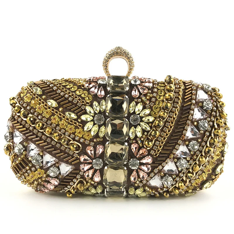 Women exquisite handmade handbag hot sales fashion women beaded diamond women's Bag dinner bag bridal prom clutch, Customized
Women exquisite handmade handbag hot sales fashion women beaded diamond women's Bag dinner bag bridal prom clutch, Customized