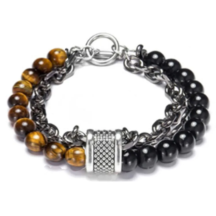 Fashion Men Hand Jewelry Natural Tiger Eye Stone Beaded Bracelet Natural Stone Chain Bracelet
Fashion Men Hand Jewelry Natural Tiger Eye Stone Beaded Bracelet Natural Stone Chain Bracelet