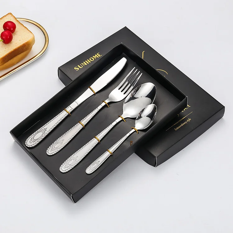 Amazon Best Selling 4 Pcs High End Luxury Pieces Stainless Steel Gold Cutlery Verified Cutlery Set, Silver/gold/black/rainbow
Amazon Best Selling 4 Pcs High End Luxury Pieces Stainless Steel Gold Cutlery Verified Cutlery Set, Silver/gold/black/rainbow