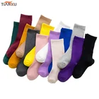 wholesale fashion women solid socks colorful socks