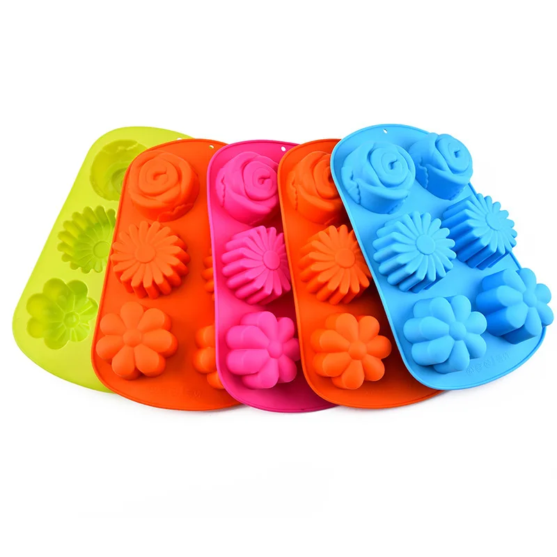 6 hole baking DIY jelly pudding silicone cake mold Rose flower sunflower Cake pan mold, Customer request
6 hole baking DIY jelly pudding silicone cake mold Rose flower sunflower Cake pan mold, Customer request