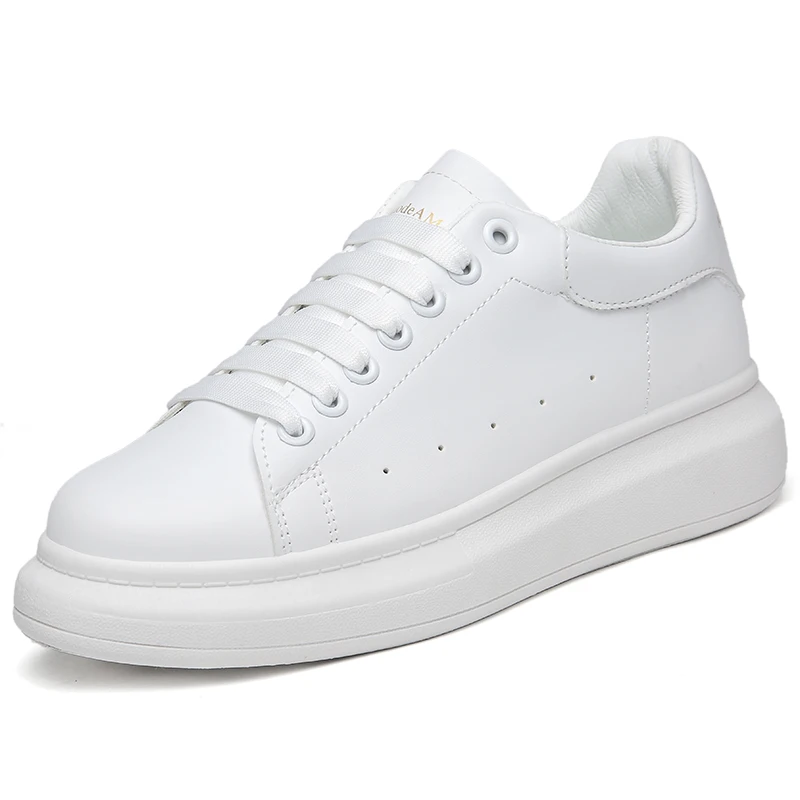 AHICO 2021 Couple white casual shoes vamp PU comfortable lining casual sneakers, White/white black
AHICO 2021 Couple white casual shoes vamp PU comfortable lining casual sneakers, White/white black