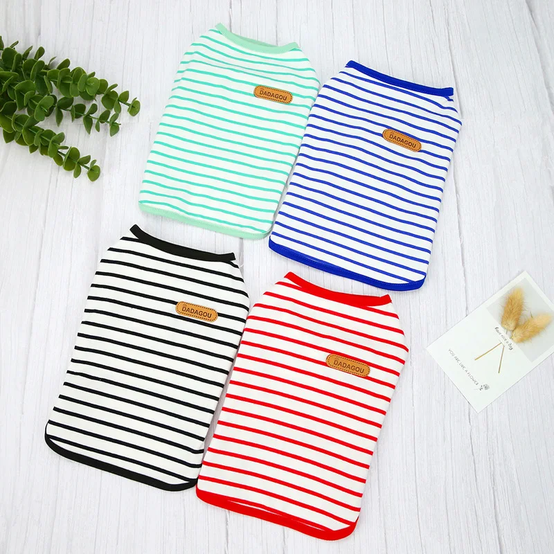 Ropa Para Mascotas Multicolor Stripe Shirt Casual Vests Cute Pet Dress Clothing Summer T-Shirt Cat Puppy Dogs Clothes Vest
Ropa Para Mascotas Multicolor Stripe Shirt Casual Vests Cute Pet Dress Clothing Summer T-Shirt Cat Puppy Dogs Clothes Vest