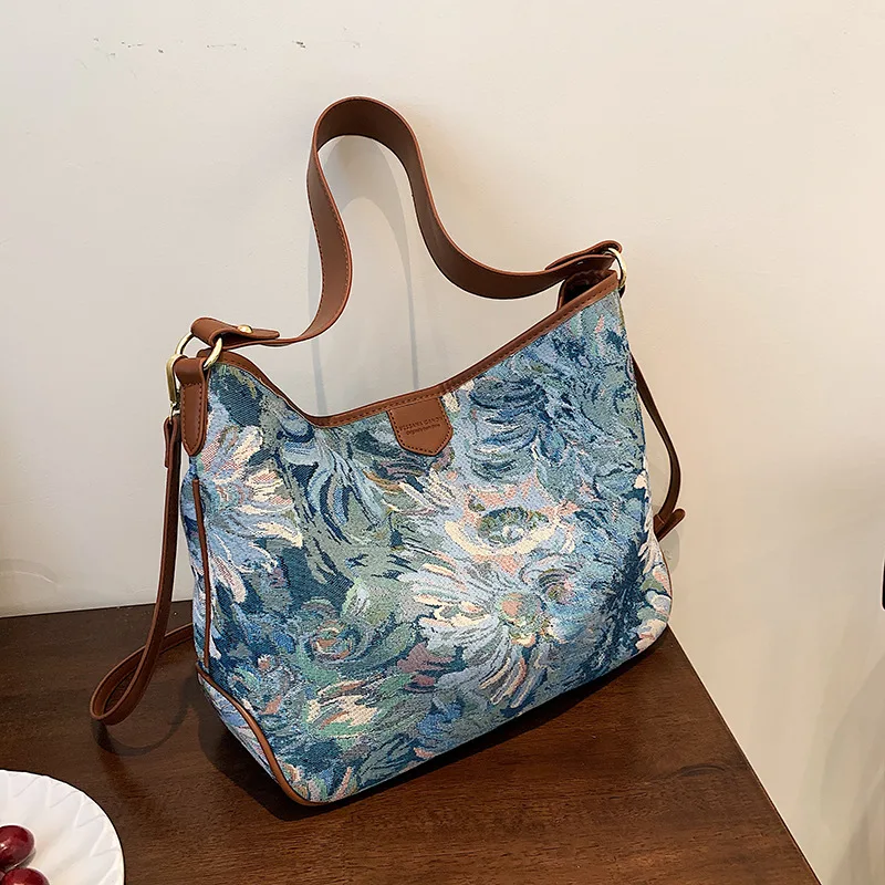 Fashion women handbag tote casual flower printing canvas graffiti shoulder bag ladies big hand bags, Blue,brown
Fashion women handbag tote casual flower printing canvas graffiti shoulder bag ladies big hand bags, Blue,brown