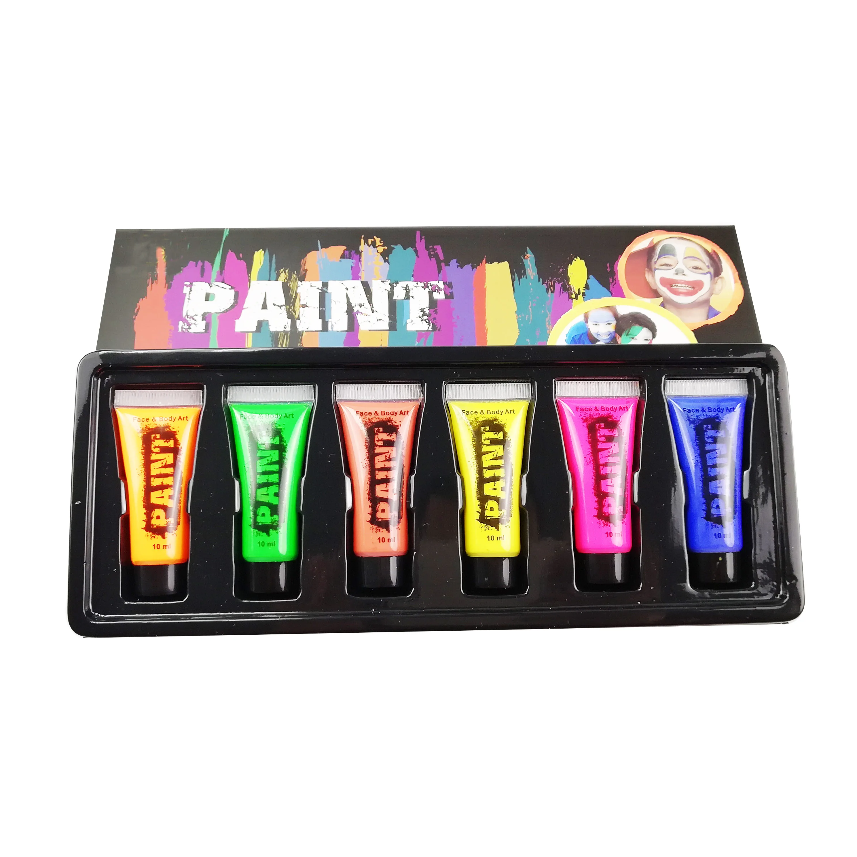 15 ml UV face paint kit for kids Hypoallergenic Washable party professional glow color face paint, 12 colors
15 ml UV face paint kit for kids Hypoallergenic Washable party professional glow color face paint, 12 colors