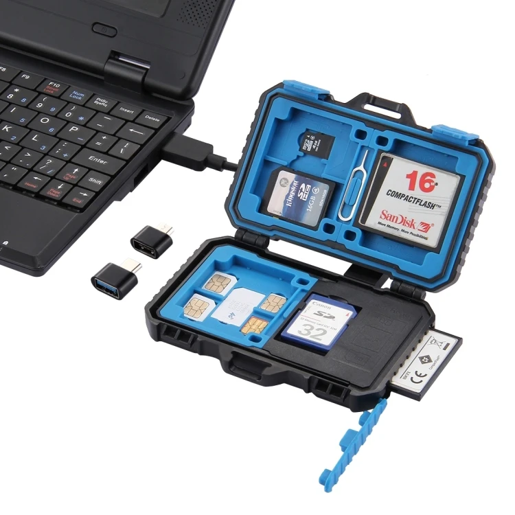 Convex Design Tough Water-resistant PULUZ 22 in 1 USB Memory Card Case with Card Reader
Convex Design Tough Water-resistant PULUZ 22 in 1 USB Memory Card Case with Card Reader