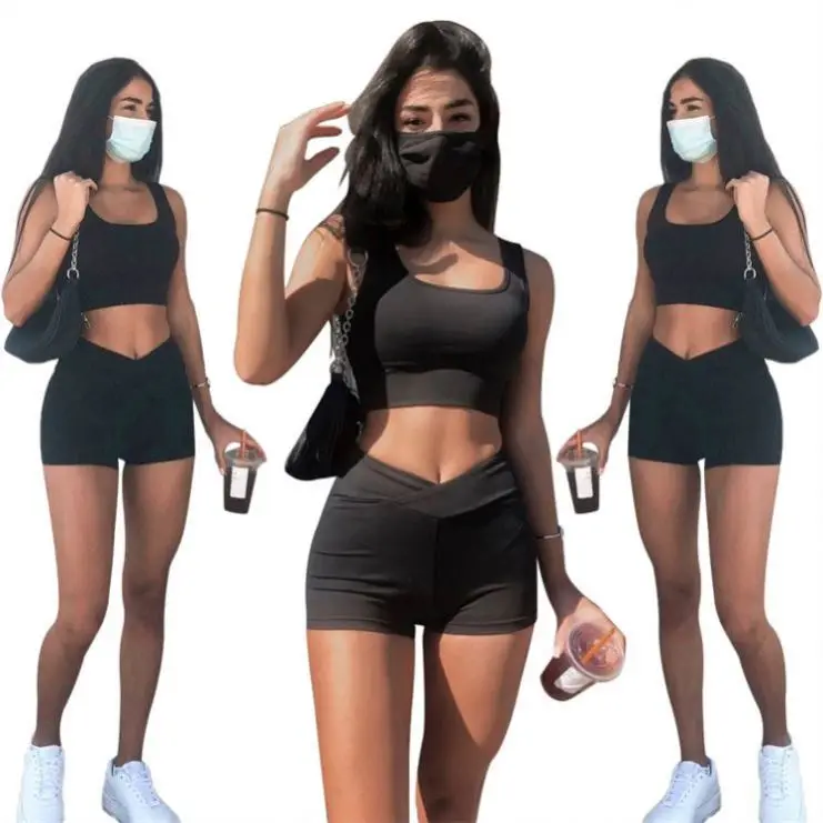 MISS Wholesale Solid Color Vest Shorts Summer Casual Sexy Women 2Pc Two Piece Clothing Biker Short Set
MISS Wholesale Solid Color Vest Shorts Summer Casual Sexy Women 2Pc Two Piece Clothing Biker Short Set