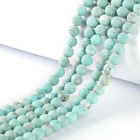 Wholesale real gemstone loose bead rose quartz gem matte turquoise natural stone loose beads