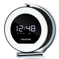 Factory private design clock bluetooth speaker round shape alarm clock speaker with LED lamp
Factory private design clock bluetooth speaker round shape alarm clock speaker with LED lamp