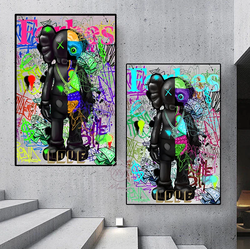 Love Series Cartoon Graffiti Bear Posters Pop Wall Art pictures For Print on Cavas Oil Painting For Home Living Room Decor
Love Series Cartoon Graffiti Bear Posters Pop Wall Art pictures For Print on Cavas Oil Painting For Home Living Room Decor