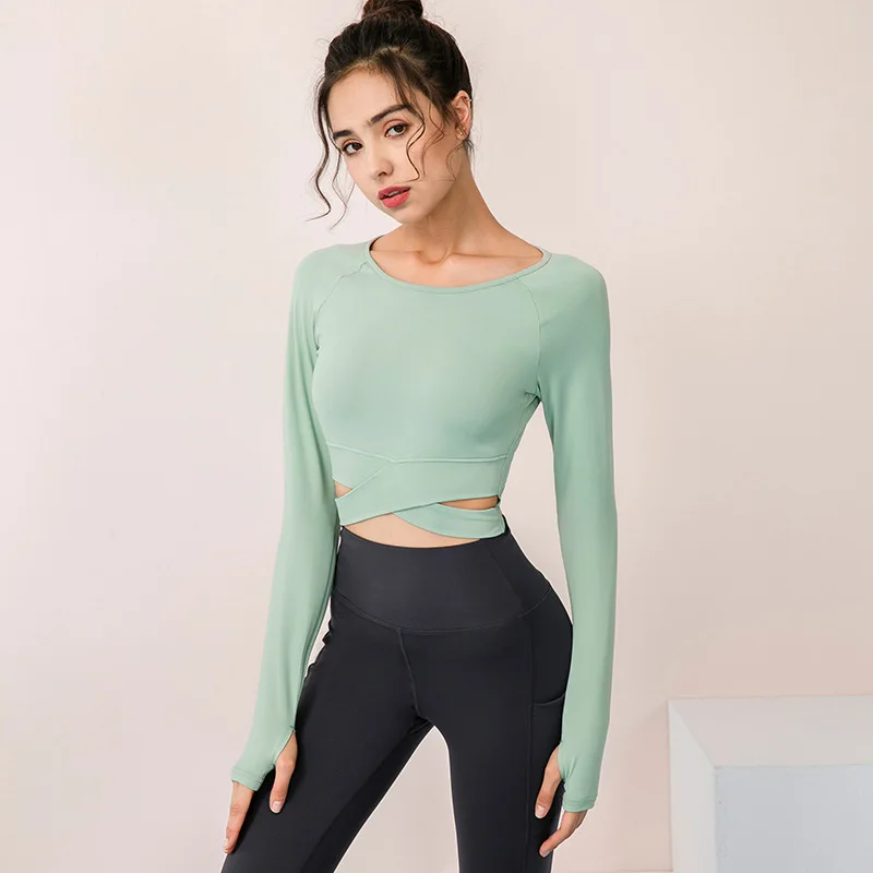 Wholesale Long Sleeve Crop Tank For Women Customized Workout Fitness Yoga Top With Build In Bra, As customized
Wholesale Long Sleeve Crop Tank For Women Customized Workout Fitness Yoga Top With Build In Bra, As customized