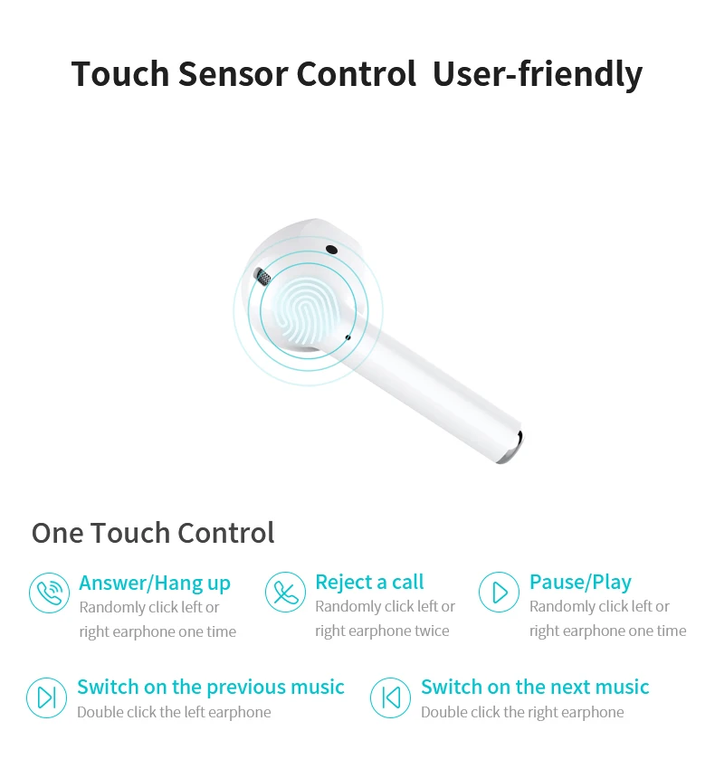 i19 tws pop-up window Headset blue tooth wireless touch function Earphone automatic pairing Headphone Earbud - ANKUX.COM