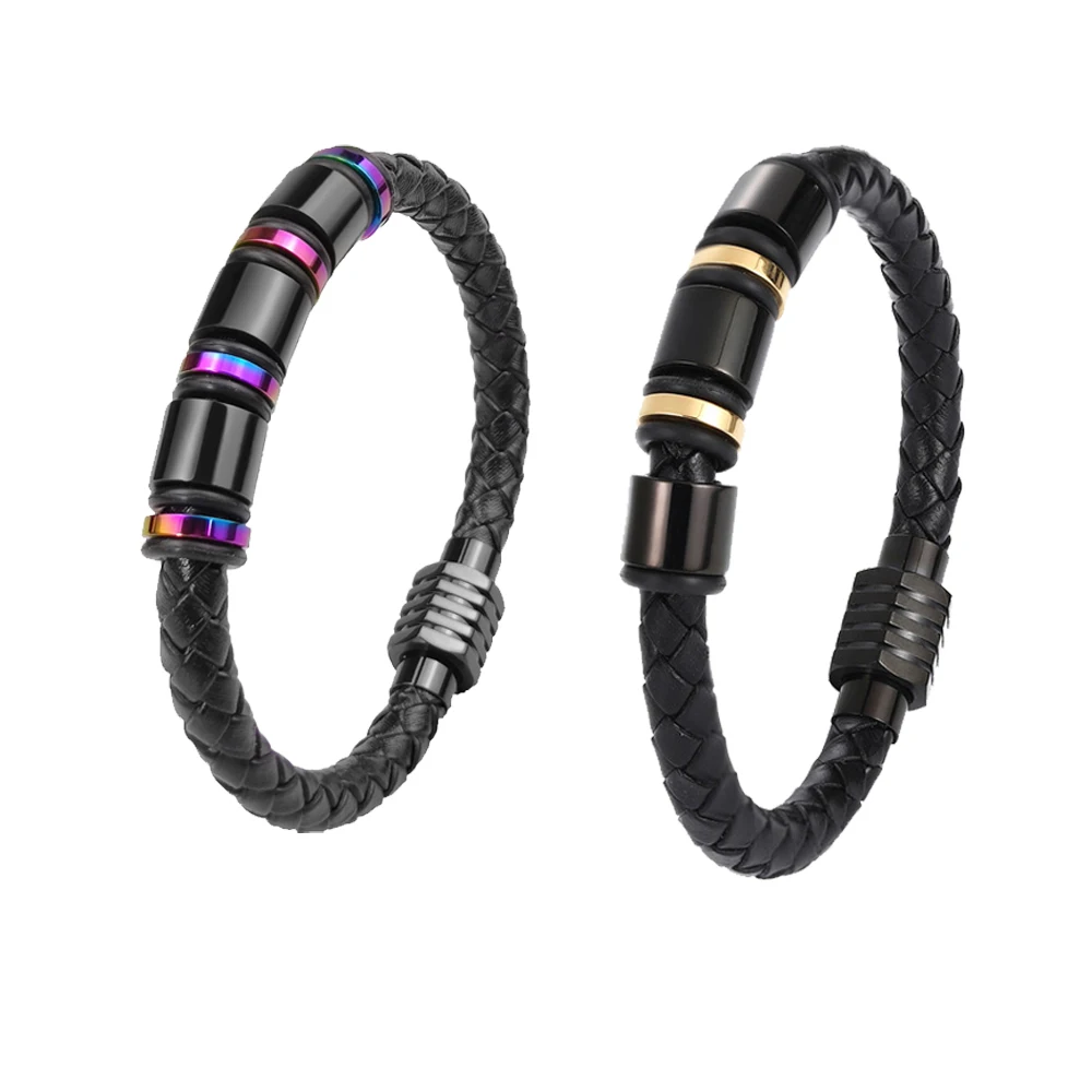 2022 New Luxury Jewelry Stainless Steel Buckle Bracelets & Bangle Handmade Men's Braided Leather Bracelet
2022 New Luxury Jewelry Stainless Steel Buckle Bracelets & Bangle Handmade Men's Braided Leather Bracelet