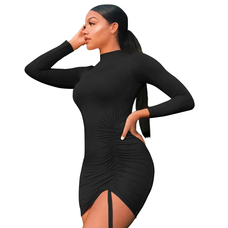 TOB 2021 Women new solid color turtle neck ruched long sleeve dresses fall and winter bodycon dress JZ500, Black,winered
TOB 2021 Women new solid color turtle neck ruched long sleeve dresses fall and winter bodycon dress JZ500, Black,winered
