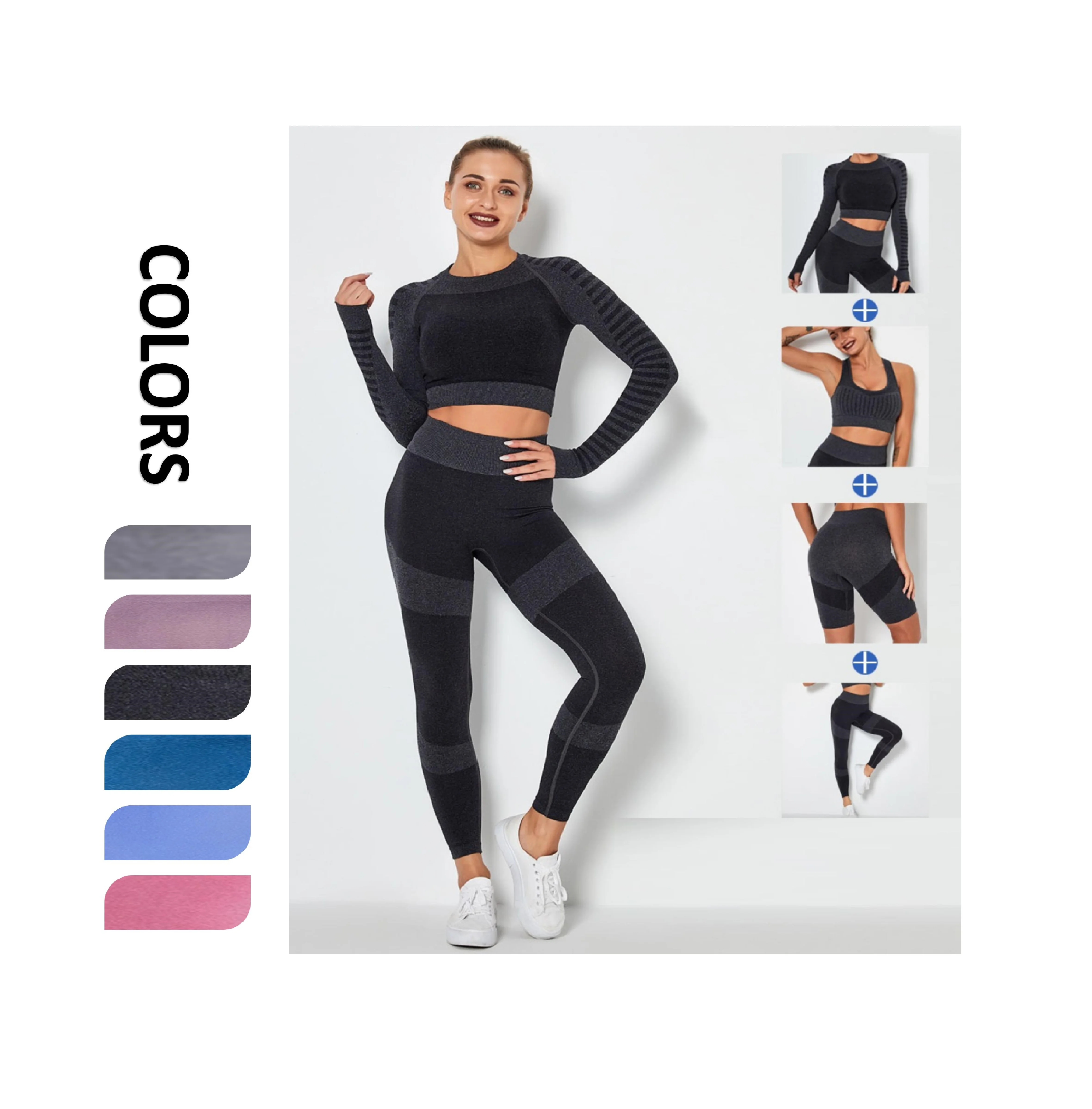 BBLXF9183 4 pieceWholesale Fitness Yoga Wea rLight weight Seamless Workout Activewear, Flare,gray,brown
BBLXF9183 4 pieceWholesale Fitness Yoga Wea rLight weight Seamless Workout Activewear, Flare,gray,brown