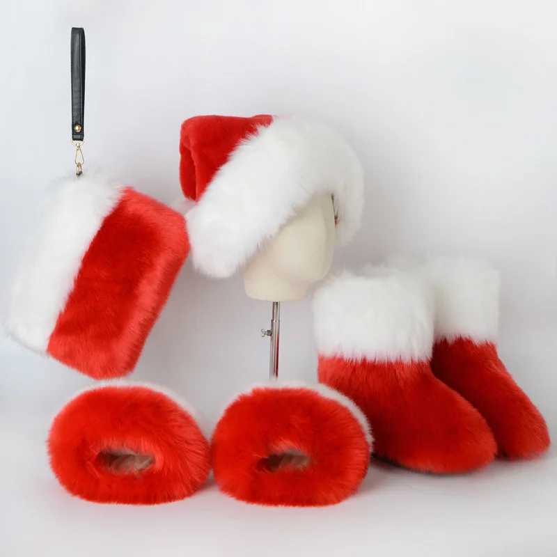New year Red hat santa claus hand bag boot sets christmas warm bag shoes sets plush christmas hat for adults children
New year Red hat santa claus hand bag boot sets christmas warm bag shoes sets plush christmas hat for adults children