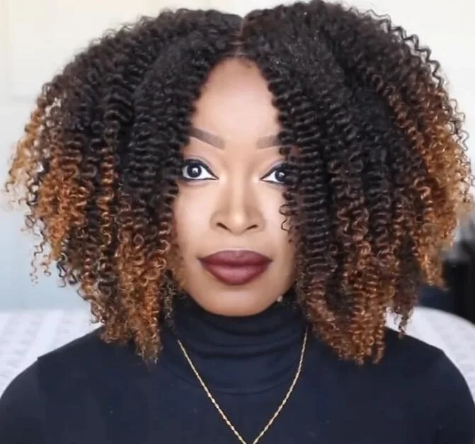 Ladies Mid-point Black Brown Gradient Short Deep Curly Hair Fluffy Afro Wigs For Women, Pics
Ladies Mid-point Black Brown Gradient Short Deep Curly Hair Fluffy Afro Wigs For Women, Pics