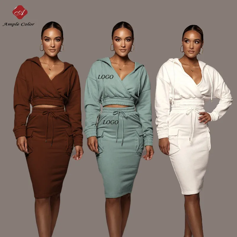 Winter Hoodie 2 Piece Set Women Clothing Vestidos Casual Sport Long Sleeve Crop Hoodie Women Sweat Suit Set Skirt Two Piece Set, Customized colors
Winter Hoodie 2 Piece Set Women Clothing Vestidos Casual Sport Long Sleeve Crop Hoodie Women Sweat Suit Set Skirt Two Piece Set, Customized colors