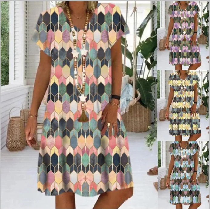 Latest Plus size 5XL Woman Dress Summer 2021 Clothing Casual Maxi Dress Geometric Homewear Printed V Neck Top Casual Dress, Solid
Latest Plus size 5XL Woman Dress Summer 2021 Clothing Casual Maxi Dress Geometric Homewear Printed V Neck Top Casual Dress, Solid