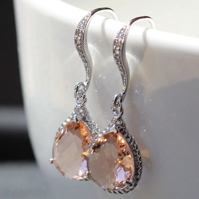 Unique Champagne Pear Cubic Zircon Dangle Earrings Women Simple Design Dance Party Daily Wear Statement Jewelry Gift, Picture shows
Unique Champagne Pear Cubic Zircon Dangle Earrings Women Simple Design Dance Party Daily Wear Statement Jewelry Gift, Picture shows