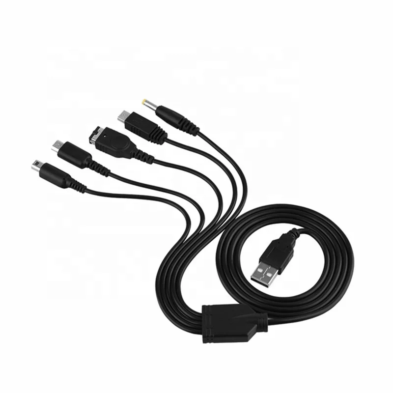 

Multi-Function 5 in 1 USB Charging cable for New Nintendo DS,3DS,2DS,DSI,NDS Lite,Wii U,PSP,GBA SP,PSP 1000/2000/3000
