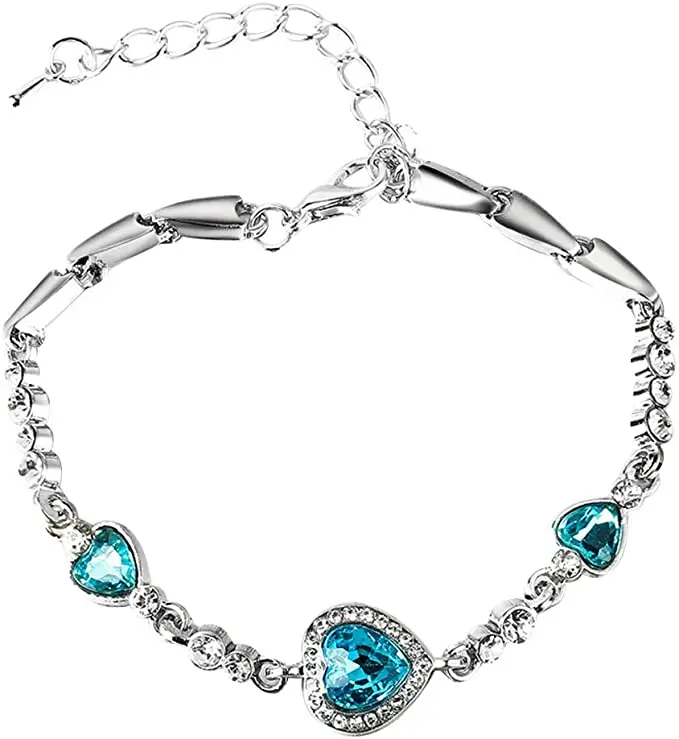 Fine Anniversary Birthday Jewelry Adjustable Heart of the Sea Crystal Bangle Bracelets for Women, Picture shows
Fine Anniversary Birthday Jewelry Adjustable Heart of the Sea Crystal Bangle Bracelets for Women, Picture shows