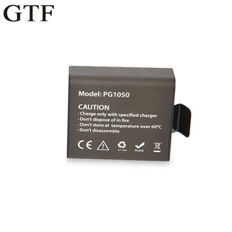 GTF 3.7V PG1050mAh Action Camera Battery For EKEN H9 H9R H3 H3R H8PRO H8R SJ4000 SJCAM SJ5000 M10 SJ5000X Rechargeable batteries
GTF 3.7V PG1050mAh Action Camera Battery For EKEN H9 H9R H3 H3R H8PRO H8R SJ4000 SJCAM SJ5000 M10 SJ5000X Rechargeable batteries