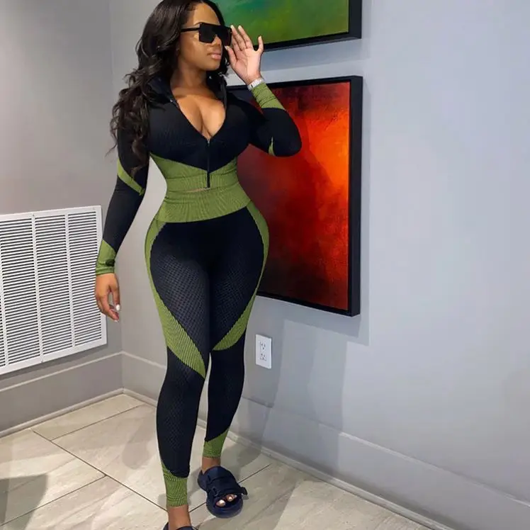 Fashion Hot Sale Contrast Color Long Sleeve Tracksuit Bodycon Suits Lady Workout Fitness Two Piece Pants Sets Women Clothing, Gray,army green,blue,orange,red,purple
Fashion Hot Sale Contrast Color Long Sleeve Tracksuit Bodycon Suits Lady Workout Fitness Two Piece Pants Sets Women Clothing, Gray,army green,blue,orange,red,purple