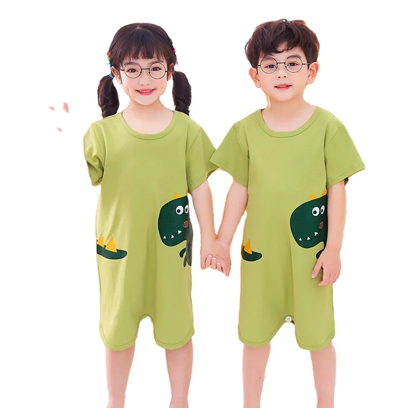 Children Pyjamas Kids Pajamas Boys & Girls Cute Cartoon Sleepwear Summer Casual Romper Jumpsuit One piece Night Shirt Pajamas, Green
Children Pyjamas Kids Pajamas Boys & Girls Cute Cartoon Sleepwear Summer Casual Romper Jumpsuit One piece Night Shirt Pajamas, Green