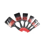 Rubber Paint Brush with Plastic Handle and Black Bristle Mixed