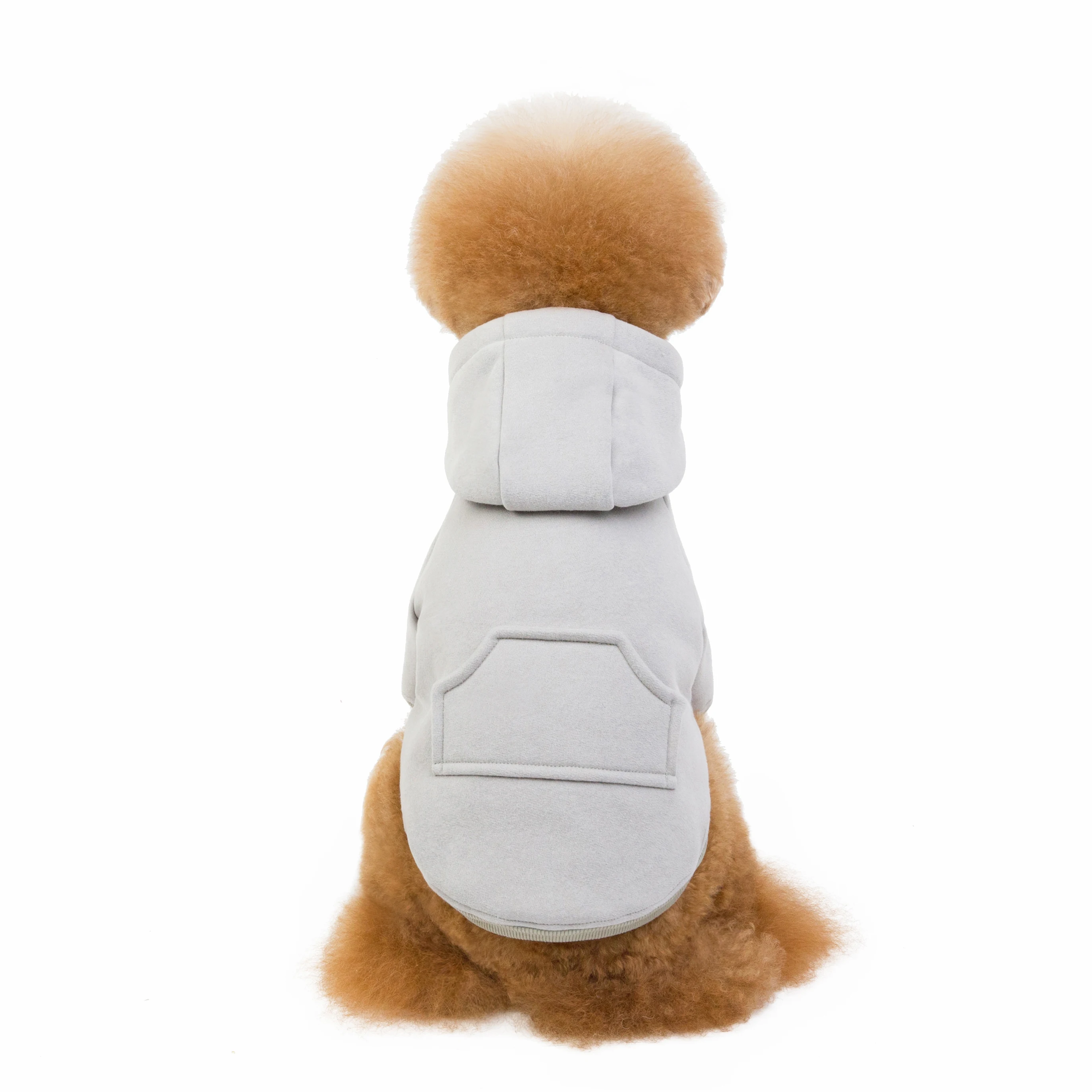 Winter New Pet Supplies Dog Sweater Fleece Cotton Pet Clothes Dog Hoodie Teddy Bulldog Solid Color Casual Dog Coats Wholesale