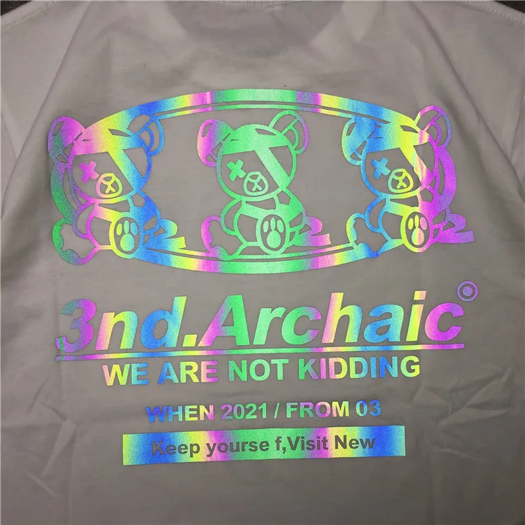 wholesale Custom Reflective Holographic Printing T-shirt 100% Cotton Short Sleeve Rainbow Reflective Graphic Tees
wholesale Custom Reflective Holographic Printing T-shirt 100% Cotton Short Sleeve Rainbow Reflective Graphic Tees