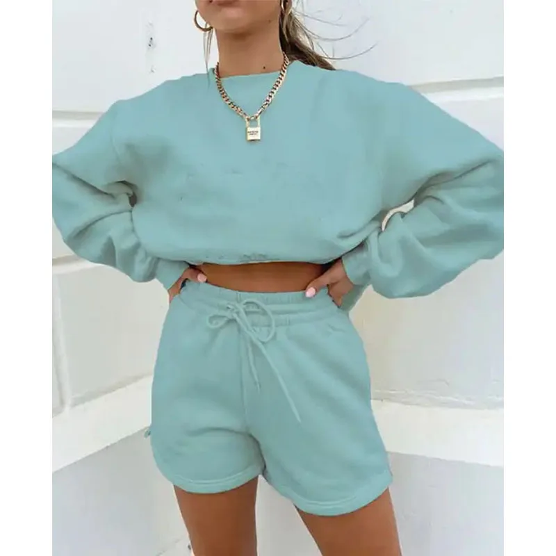 Custom logo Embroidery Short Pants and hoodie set long sleeve Women hoodie and jogger sets
Custom logo Embroidery Short Pants and hoodie set long sleeve Women hoodie and jogger sets