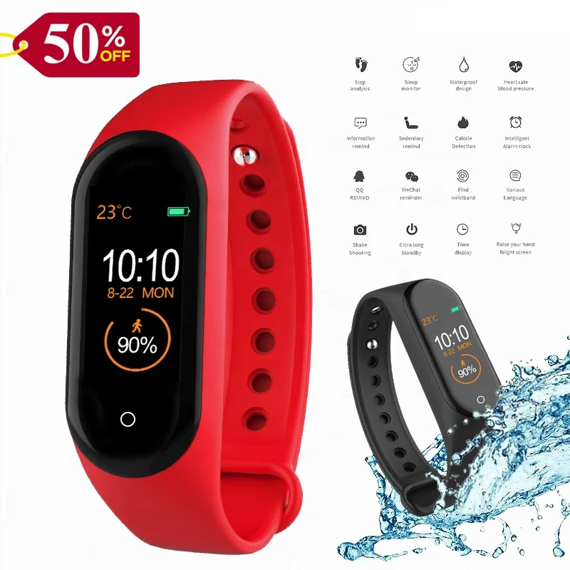 2021 Hot Selling Waterproof Fitness Tracker Oxygen Blood Pressure Monitor Sport Bracelet Smart Watch M4 Smartwatch Wrist Band, Red black navy blue
2021 Hot Selling Waterproof Fitness Tracker Oxygen Blood Pressure Monitor Sport Bracelet Smart Watch M4 Smartwatch Wrist Band, Red black navy blue