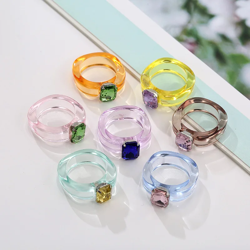 Europe and America Cross-border Ring Female Acrylic Resin Trend Cold Wind Retro Hip Hop Transparent Candy Color Ring Wholesale, Colorful
Europe and America Cross-border Ring Female Acrylic Resin Trend Cold Wind Retro Hip Hop Transparent Candy Color Ring Wholesale, Colorful