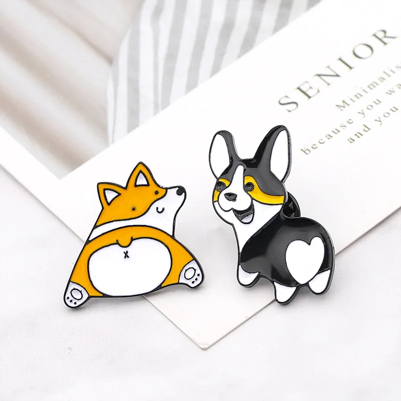 Creative Corgi Dog Lady Hat Collar Pin Men's Jackets Backpack Badge High Quality enamel Metal Brooch Jewelry
Creative Corgi Dog Lady Hat Collar Pin Men's Jackets Backpack Badge High Quality enamel Metal Brooch Jewelry