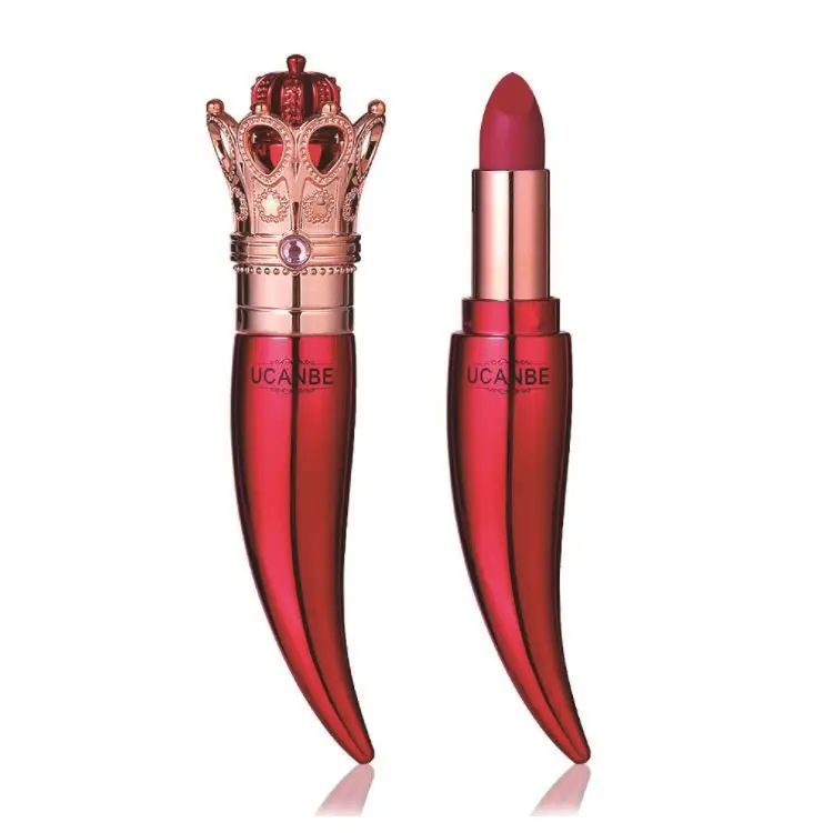 UCANBE luxurious matte long lasting unique chili shape tube crown waterproof 5 colors lipstick
UCANBE luxurious matte long lasting unique chili shape tube crown waterproof 5 colors lipstick