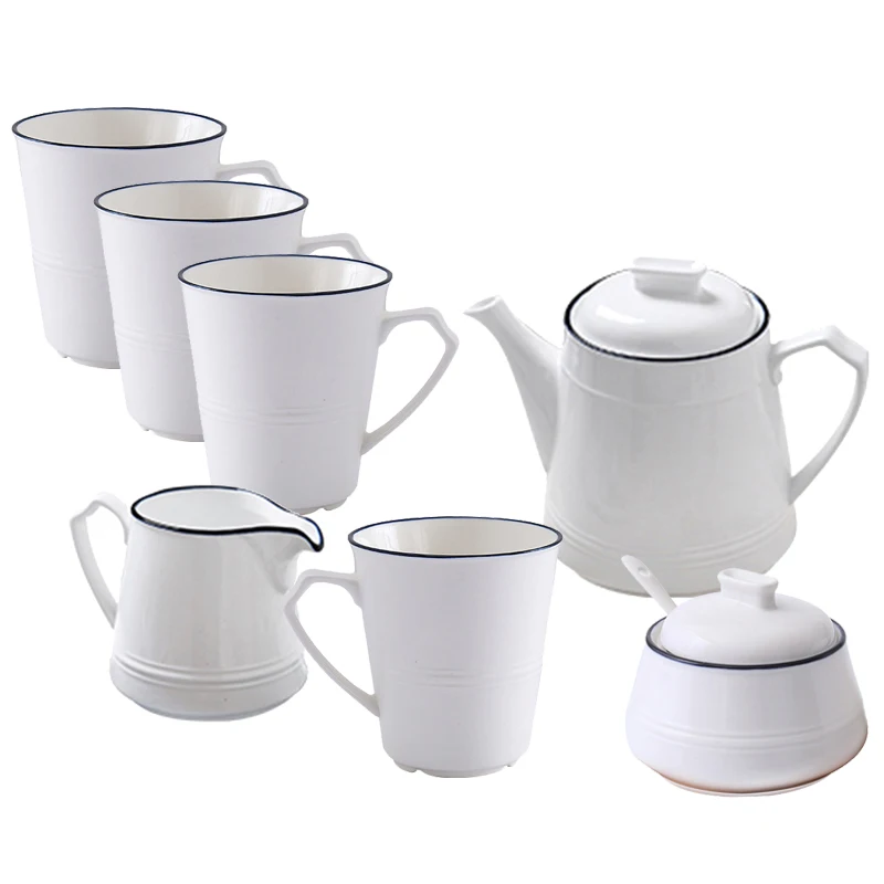 Ceramic Drink Sets Household Cup Sets Coffee Tea Kettle Living Room Afternoon Teaware Tea Set, White or any pms colour
Ceramic Drink Sets Household Cup Sets Coffee Tea Kettle Living Room Afternoon Teaware Tea Set, White or any pms colour