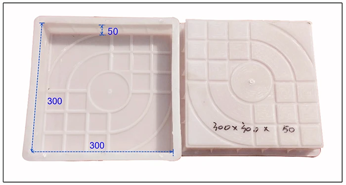 Plastic Concrete Pathway Paving Block Mold 300-300-50 025