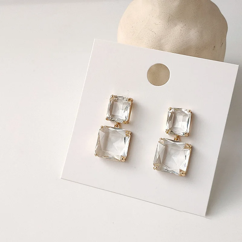 925 Sterling Silver Needle Double Square Crystal Earrings Geometric Clear Resin Drop Earrings For Women Jewelry 2021
925 Sterling Silver Needle Double Square Crystal Earrings Geometric Clear Resin Drop Earrings For Women Jewelry 2021