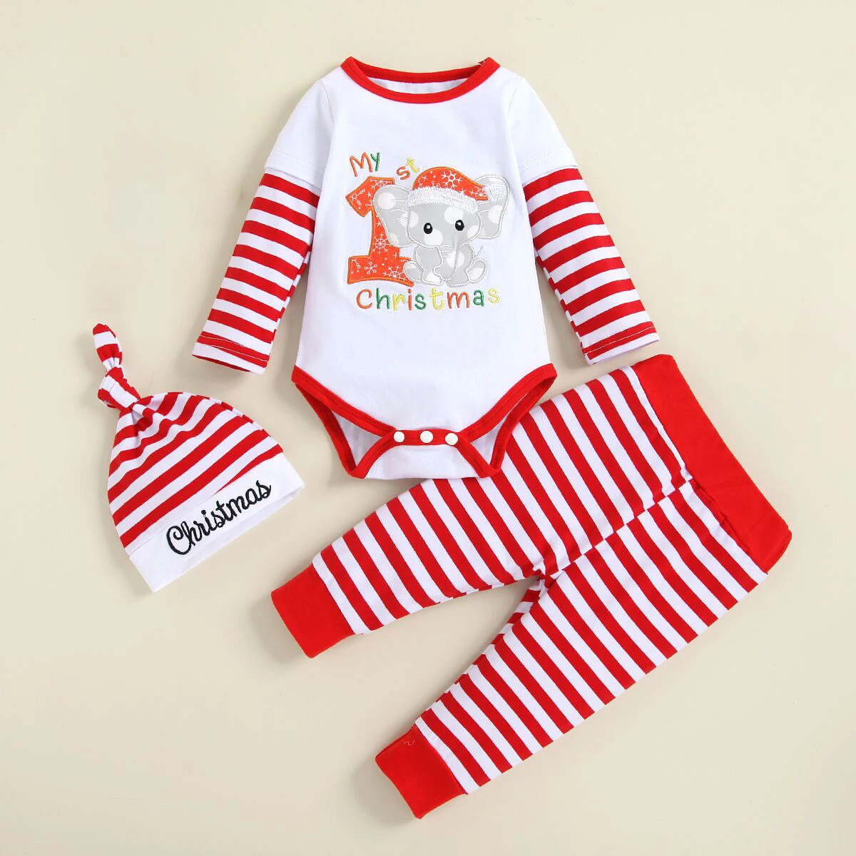 Christmas 3Pcs Sets For 6 Months Boy And Girl Full Sleeve Cotton Pajamas Set Clothing Wholesale Quality Baby Clothes
Christmas 3Pcs Sets For 6 Months Boy And Girl Full Sleeve Cotton Pajamas Set Clothing Wholesale Quality Baby Clothes