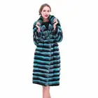 Fashion high-end cheap price winter warm rex rabbit fur long fur coat