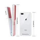2019 Portable Cordless Hair Straightener for Travel Mini USB Rechargeable Flat Iron with Ceramic Plates
