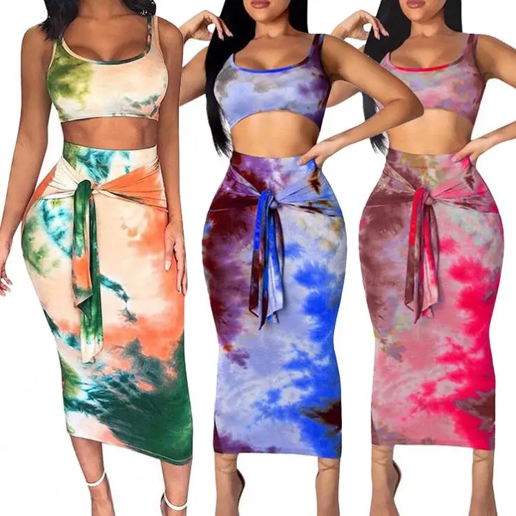 2021 New Style Tie Dyeing Dresses Women Two Piece Set Women Clothing Printed Long Dress, As show
2021 New Style Tie Dyeing Dresses Women Two Piece Set Women Clothing Printed Long Dress, As show