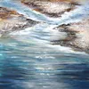Hot Sale Handmade Abstract Ocean Landscape Canvas oil Painting in China